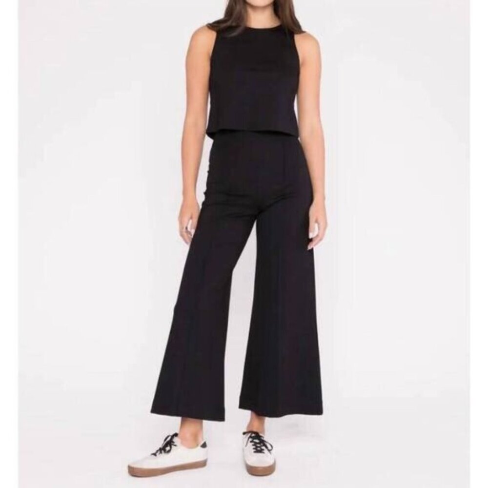 NEW RIPLEY RADER Ponte Knit Crop Wide Leg Pants Size 1 US XS